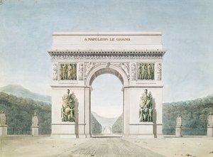 Design for the Arc de Triomphe with a Wooded Background by Jean Francois Therese Chalgrin